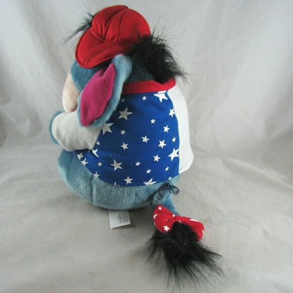 Disney Store Patriotic Eeyore Plush Animal Winnie the Pooh Friend 11-Inch Toy - Picture 1 of 9